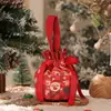 Natal de 2026 Nova Sacola de Lona Criativa de Maçã Portátil Sacola de Presente de Natal Embalagem da Caixa de Presente de Maçã da Véspera de Natal
