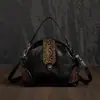 Bolso de Mujer de Moda Nuevo 2025 Bolso de Mano Bordado Retro Europeo y Americano Bolso de Clip Bolso de Hombro