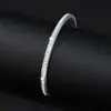 Pulsera de Plata de Ley S925 de Moda Nicho Transfronteriza Europea y Americana con Diseño Estrellado, Pulsera de Moissanita de Lujo Ligero para Mujeres