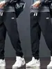 Pantalones de Chándal para Hombre Otoño e Invierno 2025 Nueva Marca de Tendencia Cargo Jogger Pantalones Deportivos Largos Casuales Harem con Forro Polar Negro