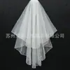 Véu de Pérola para Noiva Simples Dupla Camada Pente de Cabelo Branco Atacado Adorno de Cabeça para Vestido de Casamento