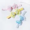 Tiara Elástica Europeia e Americana para Recém-Nascidos, Acessórios de Cabeça de Bebê com Laço Fofo, Acessórios de Cabelo Infantis para Todas as Estações