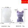 Molde de Silicona con Forma de Perro Lindo de Dibujos Animados para Velas de Aromaterapia DIY, Yeso, Decoración del Hogar, Molde Hecho a Mano