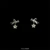 Pendientes Vintage de Rosa Blanca Parisina, Clips para Orejas sin Perforar para Mujer, Diseño de Nicho, Pendientes Elegantes y Versátiles