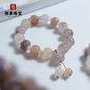 Pulseira de jade She Taicui cor primária violeta contas de abóbora pulseira de jade fornecimento ao vivo jade atacado