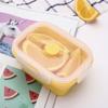 Lonchera plegable de silicona Calentamiento en microondas Portátil Caja de picnic para exteriores Trabajo Especial Sellado Caja para comida complementaria para niños