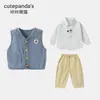 Ropa Infantil Panda Kaka Niños Chaleco de Dibujos Animados Ropa de Abrigo Niñas Ropa de Otoño Bebé Ropa de Otoño Niños Tops