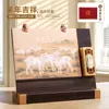 Calendário de mesa com porta-canetas personalizado, novo calendário 2027 estilo vintage de madeira, ornamento criativo, presente corporativo
