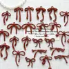 Colgante de Lazo Rojo Ankora de Aleación Pintada en Spray Casual Colgante Accesorios para Joyería de Pulsera Collar DIY