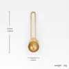 ¡Wow! Juego de Tazas y Cucharas Medidoras de Acero Inoxidable, Cuchara Medidora para Condimentos, Juego para Hornear Dorado con Recubrimiento de Titanio, Taza Medidora con Escala