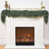 Navidad Transfronteriza Amazon Temu Más Vendido Guirnalda de Pino y Ciprés de Goma Suave Decoraciones de Enredadera de Cedro para Chimenea Barandilla de Escalera