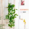 Plantas Artificiales Colgantes: Hojas de Rábano Verde, Hojas de Arce, Flores de Rosa, Tiras Largas de Hojas de Perilla, Hojas de Perilla Colgantes