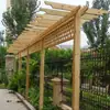 Soporte de Flores de Madera Anticorrosión Personalizado por el Fabricante, Estructura de Trepa para Patio Exterior, Enrejado de Uvas para Pasillo Cultural Escolar