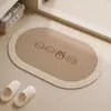 Felpudo de Baño de Dibujos Animados, Felpudo Absorbente Antideslizante de Lino para Baño, Lavamanos, Resistente a Manchas, Resistente al Desgaste, Felpudo de Fácil Cuidado