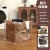 Cesto de roupa suja, cesta de lavanderia para banheiro doméstico, cesto de lavanderia de grande capacidade com rodas para guardar roupas sujas