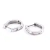 Venta al por mayor directa de fábrica comercio exterior transfronterizo europeo y americano moda acero inoxidable hebilla de oreja para mujer diamante titanio acero forma de U pendientes