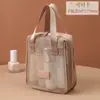 Nuevo producto transfronterizo: Bolsa de maquillaje de malla de gran capacidad, bolsa de almacenamiento de artículos de tocador de viaje multifuncional con compartimentos para mujer