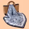 Bufanda Cuadrada para Mujer Estilo Nuevo 90cm Elegante Retro Estampado Paisley Bufanda de Seda Satén Gasa Fuente de Fábrica al por Mayor