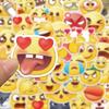 124 Pegatinas de bolsa de expresión facial de emoji de TikTok, lindas de dibujos animados, divertidas, para funda de teléfono, cuaderno, pegatinas impermeables