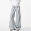 Pantalones deportivos elegantes para hombre, marca de tendencia nueva de nicho primavera 2026, pantalones rectos holgados, pantalones deportivos versátiles casuales