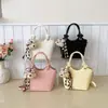 Bolso de Mano Estilo Coreano, Bolso Cubo Moderno y Sencillo, Bolso Cruzado Fresco, Bolso de Hombro de Moda Tendencia para Mujeres, Viajero, Casual
