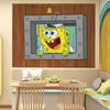 Tela colgante de fondo de Bob Esponja de dibujos animados lindos para transformar y decorar la cabecera de la habitación con tela colgante de fondo de Calamardo Tapiz