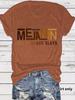 Camiseta holgada de manga corta con cuello redondo y estampado de letras europeas y americanas de la estación independiente de Amazon, de talla grande, para comercio exterior transfronterizo.