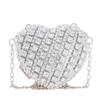 2025 Moda Transfronteriza Bolso Rojo de Diamantes Flash para Mujer Mini Bolso Pequeño Decorativo Cadena Borla Bolso Pequeño para Mujer Bolso de Noche