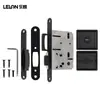 Cerradura de Puerta Corredera Oculta Personalizada para Comercio Exterior, Cerradura Cuadrada para Puerta Corredera, Manija de Empujar-Tirar para Puerta Corredera Oculta