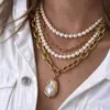 Collar de Perlas Imitación Multicapa con Hebilla Ot de Moda Transfronteriza de Amazon Lujo Ligero de Alta Gama con Cuentas Cadena Clavícula Collar en Forma de Y