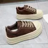 Zapatos de Cuero con Paneles y Suela Gruesa Otoño 2026 para Personas de Baja Estatura, Tenis Casuales Versátiles que Aumentan la Altura, Zapatos de Mujer con Cordones