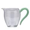 Taza de vidrio de borosilicato transparente de alta calidad, gruesa y con asa, para uso doméstico, resistente al calor y antiescaldaduras, juego de té Kung Fu