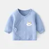 Ropa interior para bebé recién nacido, Algodón térmico Air sin costuras, Top para bebé de medio dorso engrosado estilo monje para primer mes