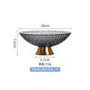 Haisman luz de luxo de cobre fundo tecido padrão de vidro placa de frutas grande placa de frutas secas sala de estar mesa de centro armazenamento decoração presente