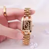 Reloj Cuadrado de Moda Explosivo Transfronterizo para Mujer, Nicho de Cuarzo, Lujo Ligero, Moda, Correa de Acero, Hebilla de Mariposa, Elegante, Resistente al Agua, Reloj para Mujer