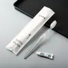 Cepillo de dientes desechable para hotel y casa de huéspedes con pasta de dientes, cerdas suaves, set de cepillos de dientes para invitados del hogar, artículos de tocador para la habitación