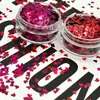 Exclusivo para ventas transfronterizas: Lentejuelas de purpurina con forma de corazón láser para decoración de uñas, escamas de colores, arena líquida, piezas de purpurina brillantes hechas a mano para DIY
