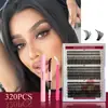 Set de pestañas postizas transfronterizo europeo y americano, gran capacidad, bestseller de Amazon, set de pestañas estilo pegamento de Oriente Medio segmentado por mechones individuales