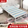 Cama Plegable para Uso Doméstico, Cama para Siesta en Oficina de una Persona, Cama de Camping Simple, Cama de Acompañante, Cama Plegable para Apartamentos Pequeños y Casas de Alquiler