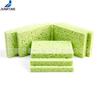 Producción de esponja redonda para lavado de autos comprimida limpieza en seco algodón de pulpa de madera engrosada fuerte absorbente bloque de espuma de pala de madera venta al por mayor