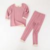 Conjunto de ropa interior térmica para niños de otoño e invierno de terciopelo de doble cara sin costuras para niños y niñas, ropa de otoño, pantalones largos, pijamas térmicos para niños medianos y grandes
