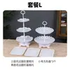 Suporte de Mesa Decorativo Descartável para Sobremesas Estilo Chinês para Noivado Aniversário Bandeja para Copos de Mousse Cupcakes