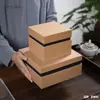 Caja de Papel Kraft Cerámico Caja de Empaque para Taza de Té Taza Tetera Juego de Té Caja de Regalo Caja Vacía Rectangular Leidezhu