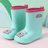 Equipo Wang Wang Botas de lluvia para bebé Zapatos de agua Botas de lluvia para niños Antideslizantes Terciopelo de invierno Cálidas Resistentes al desgaste Suela blanda Zapatos de goma para niños y niñas
