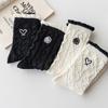 Meias-calça de waffle pequenas com estampa de flor de camélia preta e branca, estilo outono e inverno, meias bolha, atacado de comércio exterior transfronteiriço
