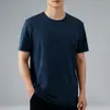 Camiseta de Seda de Gelo de Alta Elasticidade Seis Dimensões Haichetui para Homens, Verão Fresca com Estampa Esportiva Casual Gola Redonda Manga Curta Masculina 2Y317