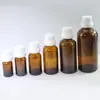 Botella de Aceite Esencial Marrón 5-100ml Vidrio Antirrobo Botella Dispensadora de Aceite Esencial de 10ml Gotero con Punta de Goma a Prueba de Luz Cosméticos