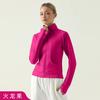 Chaqueta deportiva con cremallera y capa de aire para otoño e invierno, corte entallado, para adelgazar, para correr, entrenar, yoga, ropa de entrenamiento, top de manga larga
