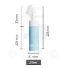 Botella Espumadora de Mousse Portátil Tipo Prensa 150ml Botella de Plástico PET Blanca 42 Dientes Cepillo de Dientes Botella de Mousse Espumoso para Limpieza Bucal Hecho a Medida