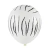Balão de Látex com Estampa de Animal Tema Selva Novo Cruzamento Balão com Estampa de Gipsofila Conjunto de Balões para Festa de Revelação de Gênero